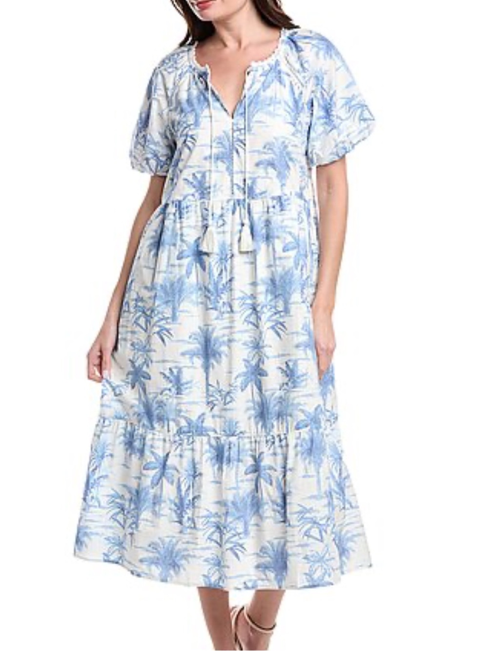 NWT TOMMY BAHAMA Fortuna Fronda Midi Dress Cotton Pockets XL